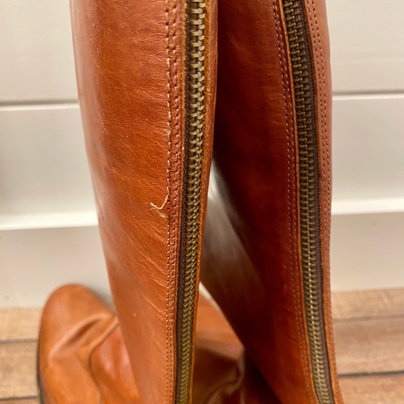 Frye Melissa Button Back Zip Riding Boot Size 7.5 Women’s - Cognac - Picture 3 of 13